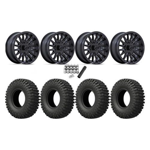EFX MotoCrusher 32x10-15 Tires on MSA M49 Creed Matte Black Wheels EFX MotoCrusher 32x10-15 Tires on MSA M49 Creed Matte Black Wheels