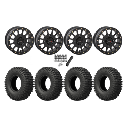 EFX MotoCrusher 32x10-14 Tires on SB-5 Matte Black Beadlock Wheels