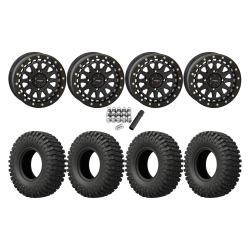 EFX MotoCrusher 32x10-15 Tires on SB-6 Matte Black Beadlock Wheels