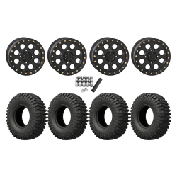 EFX MotoCrusher 32x10-14 Tires on SB-7 Matte Black Beadlock Wheels