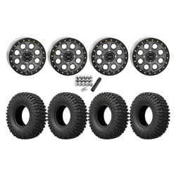 EFX MotoCrusher 32x10-14 Tires on SB-7 Matte Titanium Beadlock Wheels