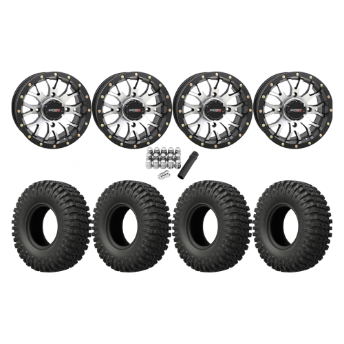 EFX MotoCrusher 32x10-14 Tires on ST-3 Machined Wheels EFX MotoCrusher 32x10-14 Tires on ST-3 Machined Wheels