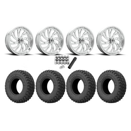 EFX MotoHammer 34x10-20 Tires on Fuel Kompressor Polished Wheels