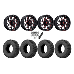 EFX Motohammer 33x10-18 Tires on Fuel Runner Candy Red Wheels EFX Motohammer 33x10-18 Tires on Fuel Runner Candy Red Wheels