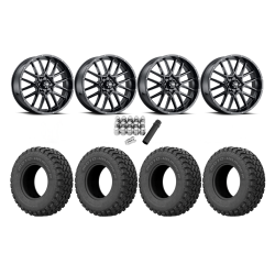 EFX MotoHammer 33x10-18 Tires on ITP Hurricane Gloss Black Wheels