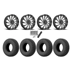 EFX MotoHammer 33x10-18 Tires on MSA M46 Blade Gloss Black Milled Wheels EFX MotoHammer 33x10-18 Tires on MSA M46 Blade Gloss Black Milled Wheels