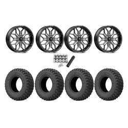 EFX MotoHammer 33x10-18 Tires on MSA M47 Sniper Gloss Black Milled Wheels EFX MotoHammer 33x10-18 Tires on MSA M47 Sniper Gloss Black Milled Wheels