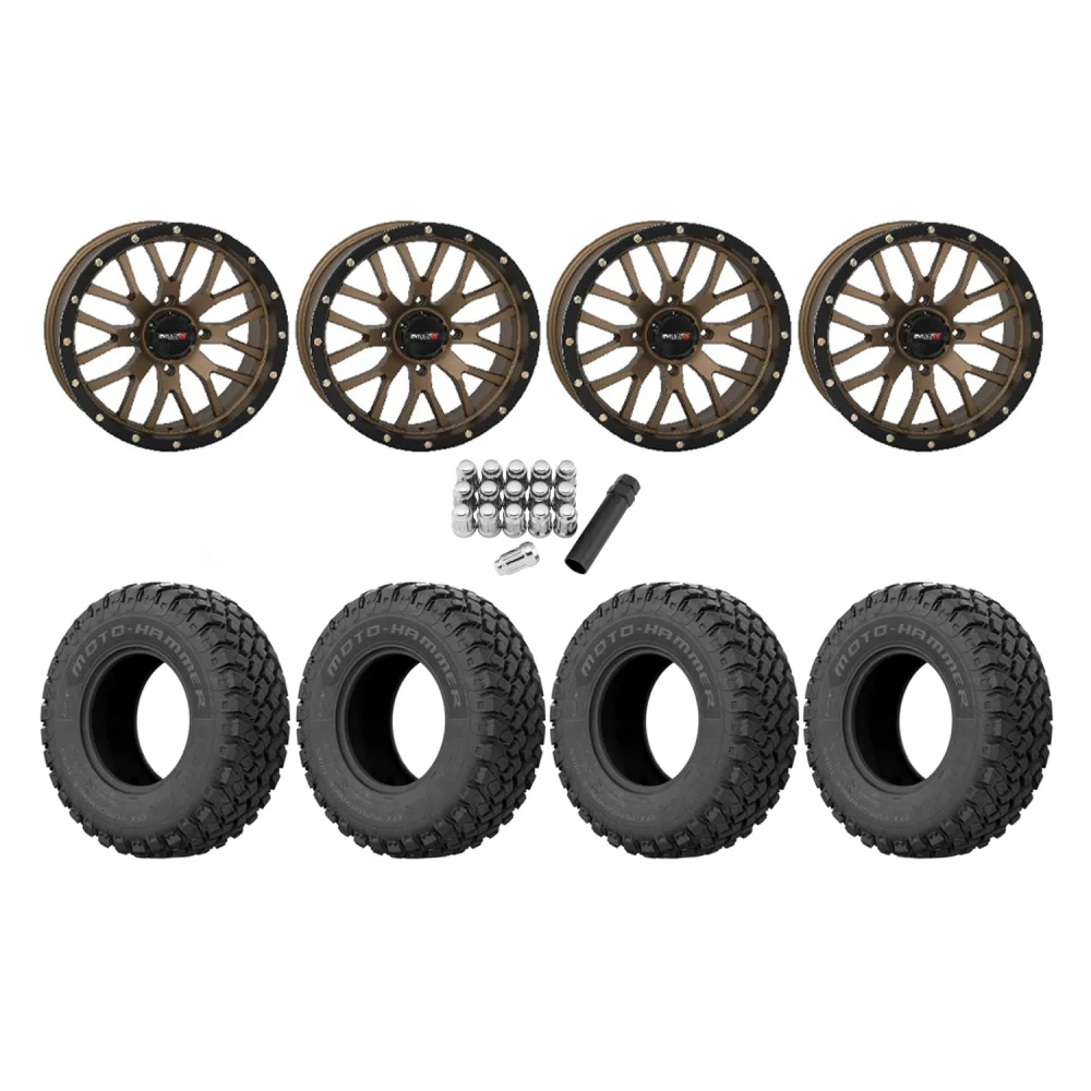 EFX MotoHammer 34x10-20 Tires on ST-3 Bronze Wheels, complete kit