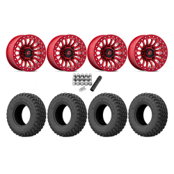 EFX MotoHammer 32x10-15 Tires on Fuel Rincon Candy Red Beadlock Wheels EFX MotoHammer 32x10-15 Tires on Fuel Rincon Candy Red Beadlock Wheels