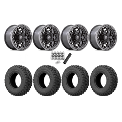 EFX MotoHammer 32x10-15 Tires on Fuel Unit Matte Black Wheels EFX MotoHammer 32x10-15 Tires on Fuel Unit Matte Black Wheels