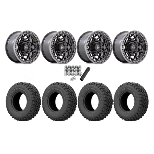EFX MotoHammer 32x10-15 Tires on Fuel Unit Matte Black Wheels