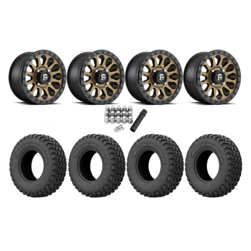 EFX MotoHammer 32x10-15 Tires on Fuel Vector Matte Bronze Wheels