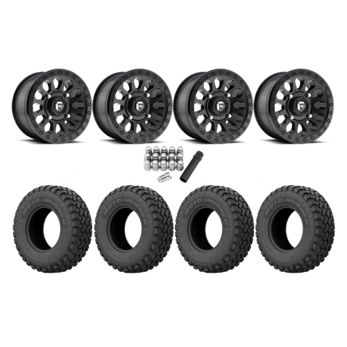 EFX MotoHammer 32x10-15 Tires on Fuel Vector Matte Black Wheels