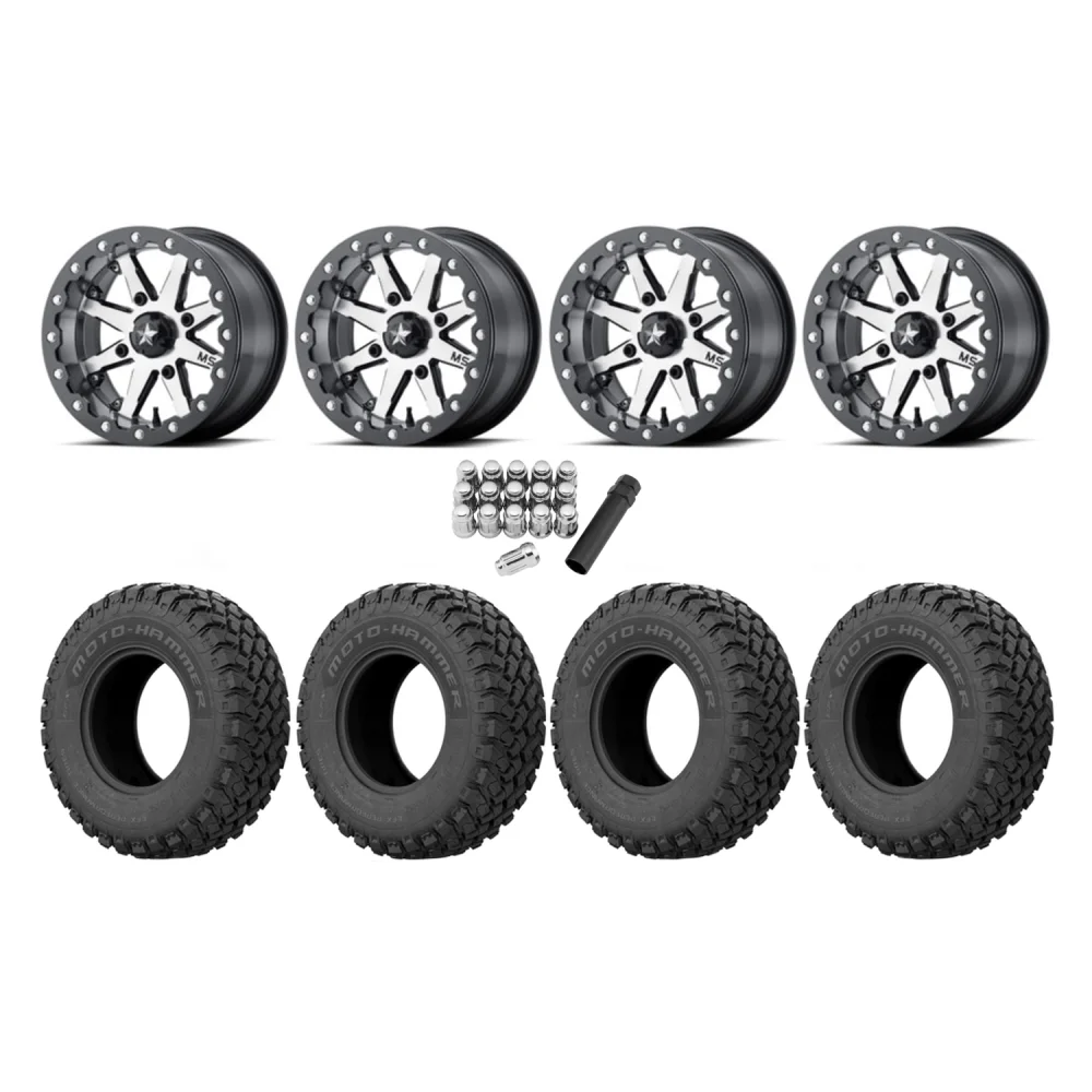 EFX MotoHammer 31x10-14 Tires on MSA M21 Lok Beadlock Wheels, complete kit