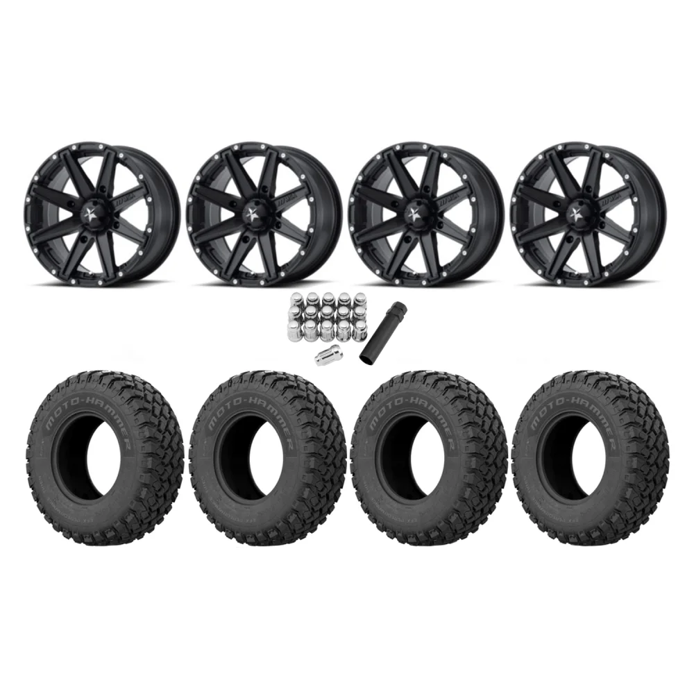 EFX MotoHammer 32x10-15 Tires on MSA M33 Clutch Wheels, complete kit