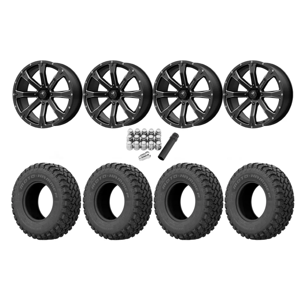 EFX MotoHammer 31x10-14 Tires on MSA M42 Bounty Wheels, complete kit