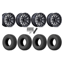 EFX MotoHammer 31x10-14 Tires on MSA M49 Creed Matte Black & Machined Wheels EFX MotoHammer 31x10-14 Tires on MSA M49 Creed Matte Black & Machined Wheels