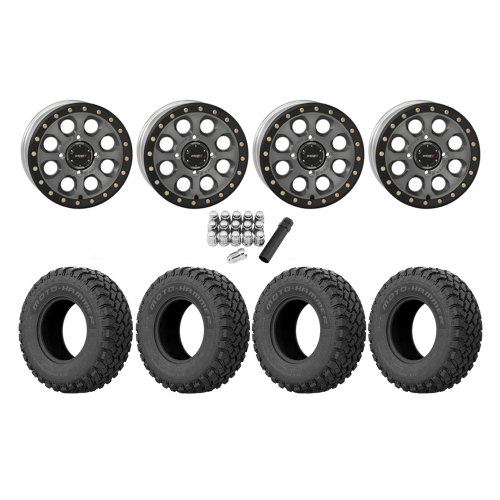EFX MotoHammer 31x10-14 Tires on SB-7 Matte Titanium Beadlock Wheels