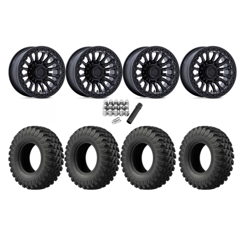 EFX MotoRally 30x10-15 Tires on Fuel Rincon Blackout Beadlock Wheels EFX MotoRally 30x10-15 Tires on Fuel Rincon Blackout Beadlock Wheels