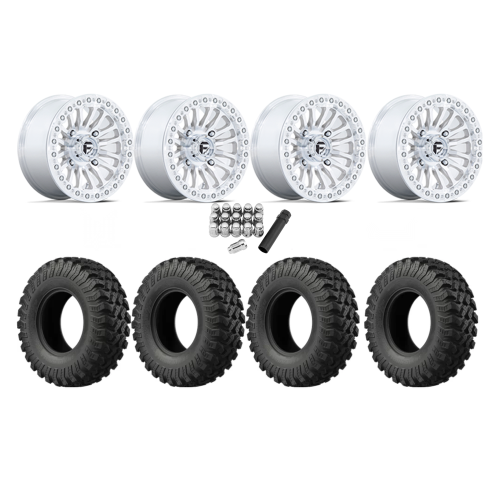 EFX MotoRally 28x10-15 Tires on Fuel Rincon Machined Beadlock Wheels EFX MotoRally 28x10-15 Tires on Fuel Rincon Machined Beadlock Wheels