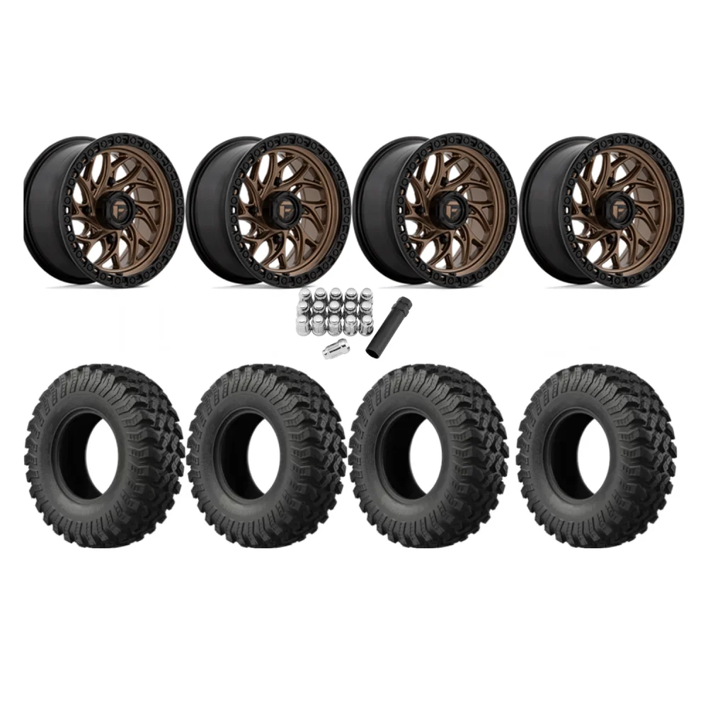 EFX MotoRally 30x10-15 Tires on Fuel Runner Matte Bronze Wheels, complete kit