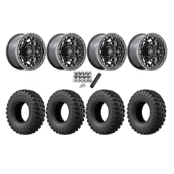 EFX MotoRally 28x10-15 Tires on Fuel Unit Matte Black Wheels EFX MotoRally 28x10-15 Tires on Fuel Unit Matte Black Wheels