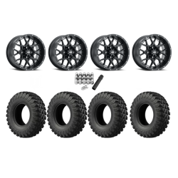 EFX MotoRally 28x10-14 Tires on ITP Hurricane Satin Black Wheels EFX MotoRally 28x10-14 Tires on ITP Hurricane Satin Black Wheels