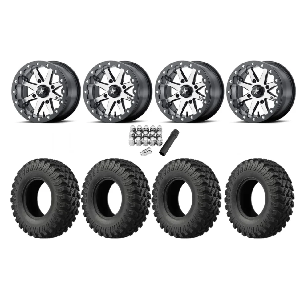 EFX MotoRally 35x10-15 Tires on MSA M21 Lok Beadlock Wheels, complete kit