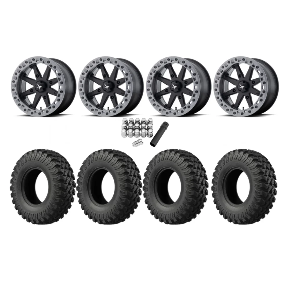 EFX MotoRally 32x10-15 Tires on MSA M31 Lok2 Beadlock Wheels, complete kit