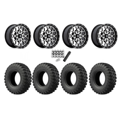 EFX MotoRally 28x10-14 Tires on MSA M45 Portal Machined Wheels EFX MotoRally 28x10-14 Tires on MSA M45 Portal Machined Wheels