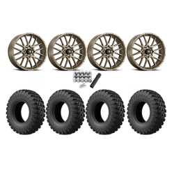 EFX MotoRally 35x10-18 Tires on ITP Hurricane Bronze Wheels EFX MotoRally 35x10-18 Tires on ITP Hurricane Bronze Wheels
