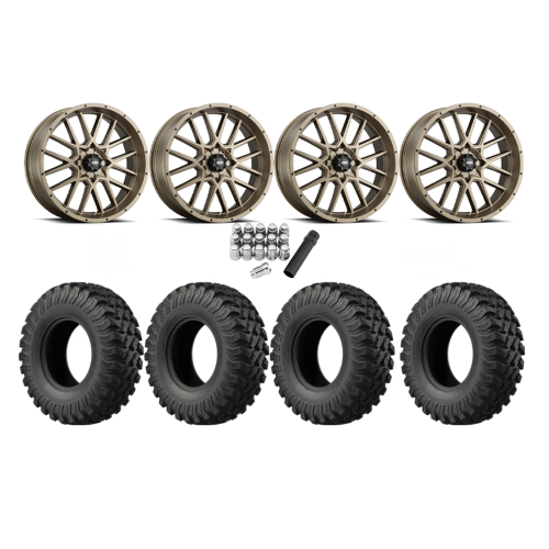 EFX MotoRally 37x10-18 Tires on ITP Hurricane Bronze Wheels EFX MotoRally 37x10-18 Tires on ITP Hurricane Bronze Wheels