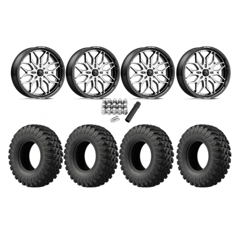 EFX MotoRally 35x10-18 Tires on MSA M47 Sniper Machined Wheels