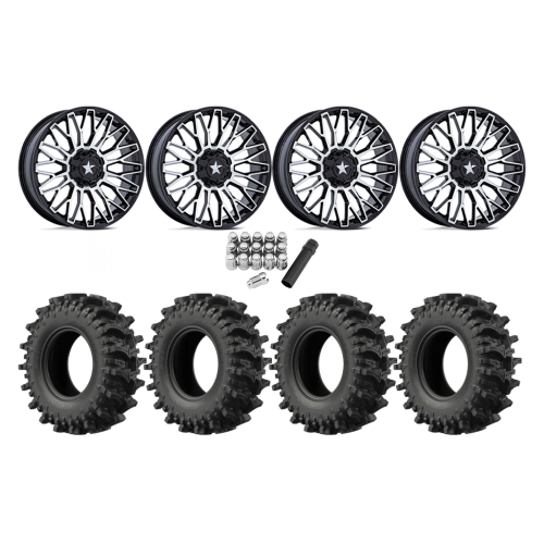 EFX MotoSlayer 35x9.5-24 Tires on MSA M50 Clubber Machined Wheels