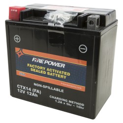 Fire Power CTX14 Factory Activated Sealed Battery