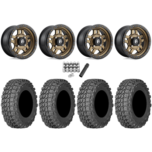 Gladiator X Comp ATR 28x10-14 (10ply) Radial Tires on Fuel Anza Matte Bronze Wheels