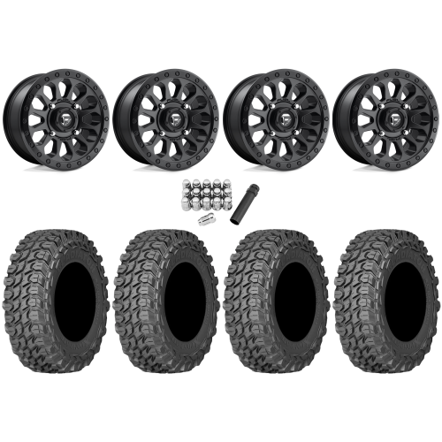 Gladiator X Comp ATR 28x10-14 (10ply) Radial Tires on Fuel Vector Matte Black Wheels