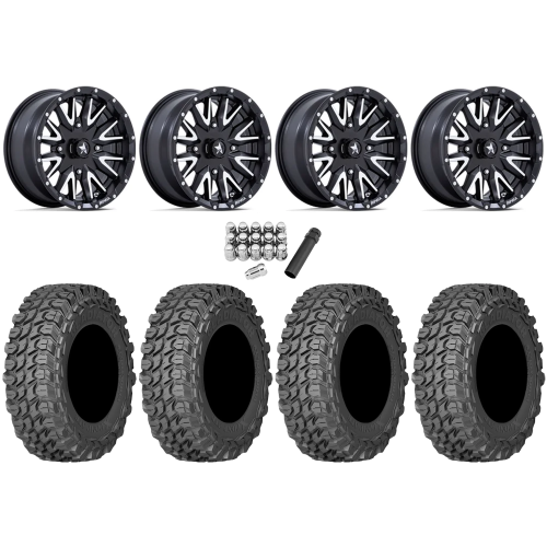 Gladiator X Comp ATR 28x10-14 (10ply) Radial Tires on MSA M49 Creed Matte Black & Machined Wheels Gladiator X Comp ATR 28x10-14 (10ply) Radial Tires on MSA M49 Creed Matte Black & Machined Wheels
