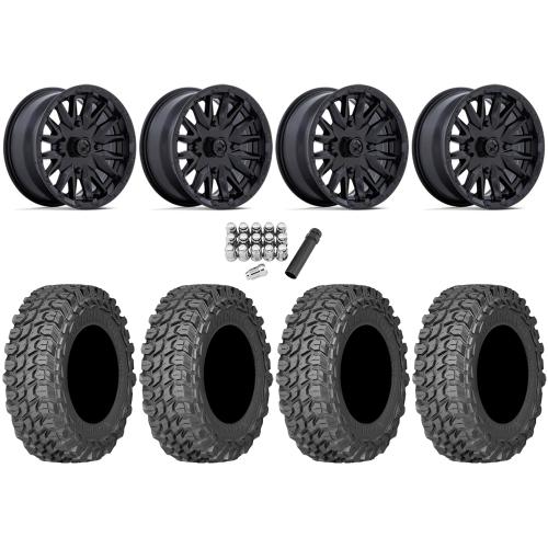 Gladiator X Comp ATR 28x10-14 (10ply) Radial Tires on MSA M49 Creed Matte Black Wheels