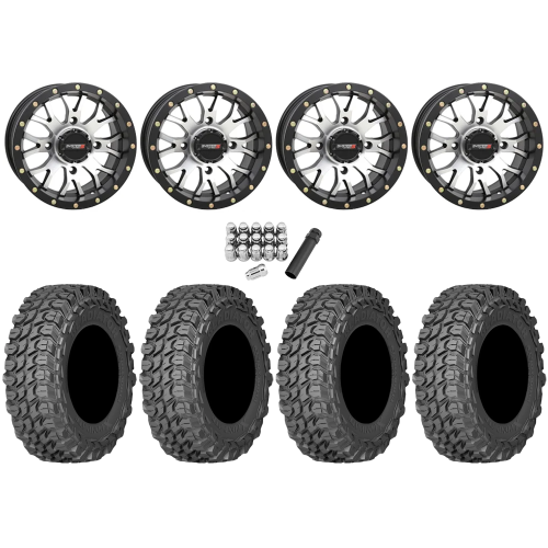 Gladiator X Comp ATR 32x10-14 (10ply) Radial Tires on System 3 Offroad ST-3 Machined Wheels
