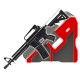 Ranch Armor ICOS 2 AR In Cab On Seat Gun Holder Ranch Armor ICOS 2 AR In Cab On Seat Gun Holder