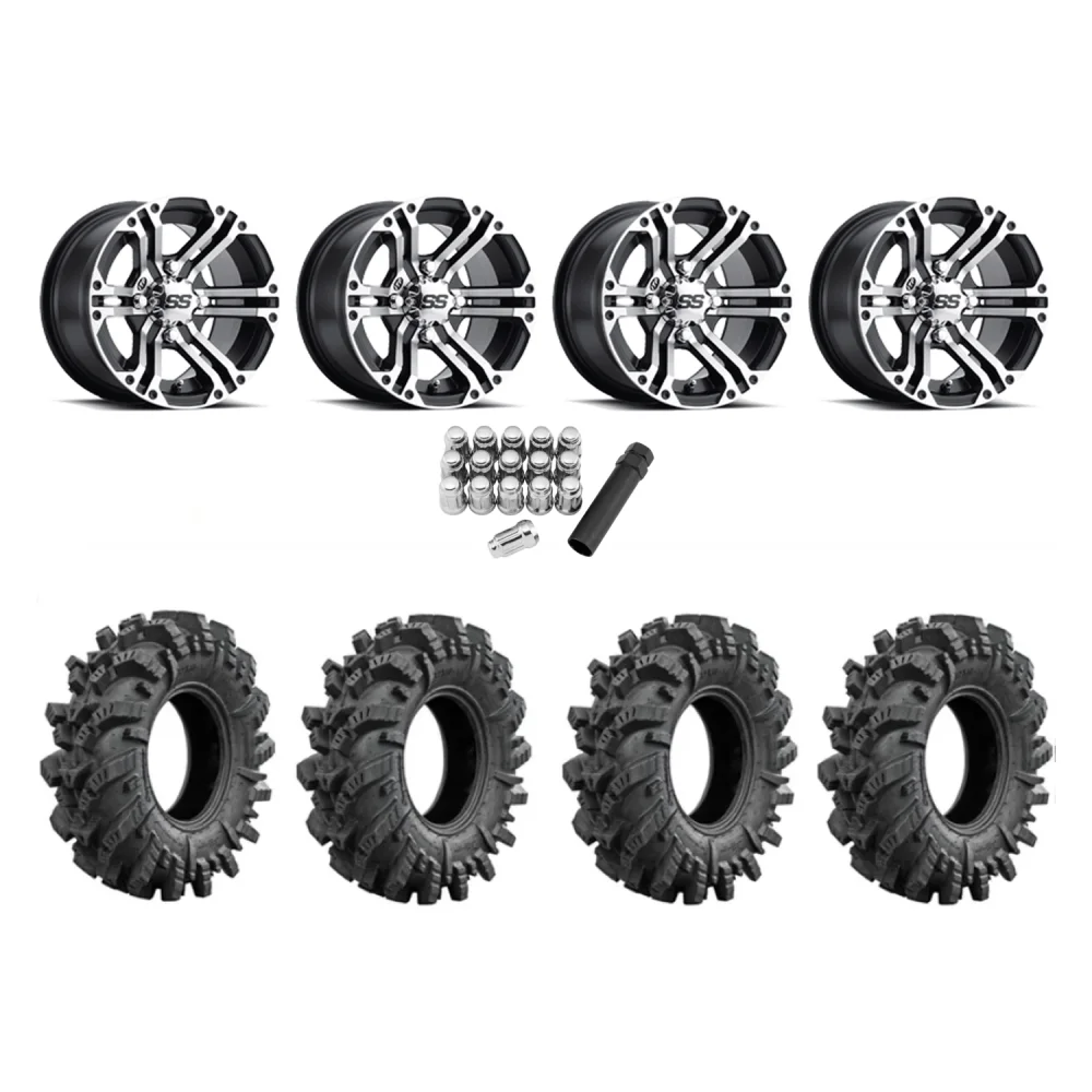 Intimidator 30x10-14 Tires on ITP SS212 Machined Wheels, complete kit