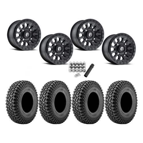 Incursion A/T 30x10-14 Tires on Fuel Vector Matte Black Wheels
