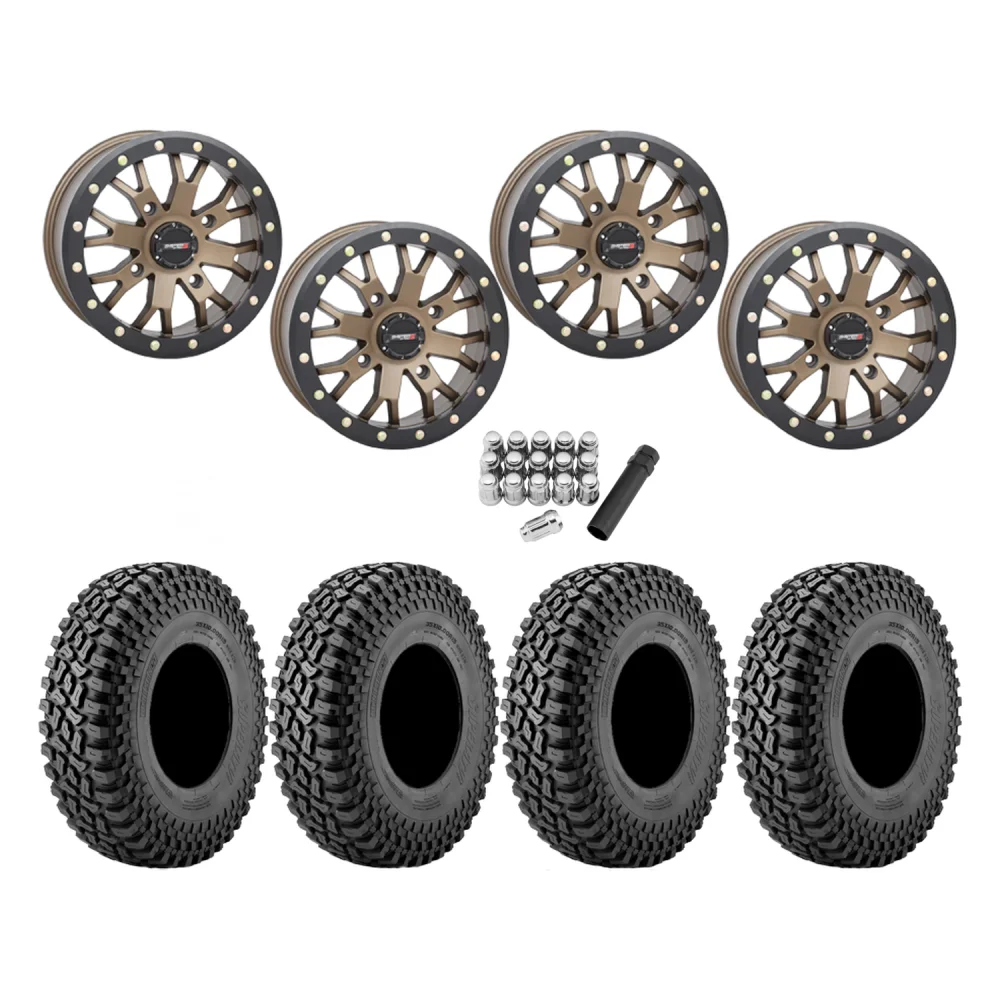 Incursion A/T 35x10-15 Tires on SB-4 Bronze Beadlock Wheels, complete kit