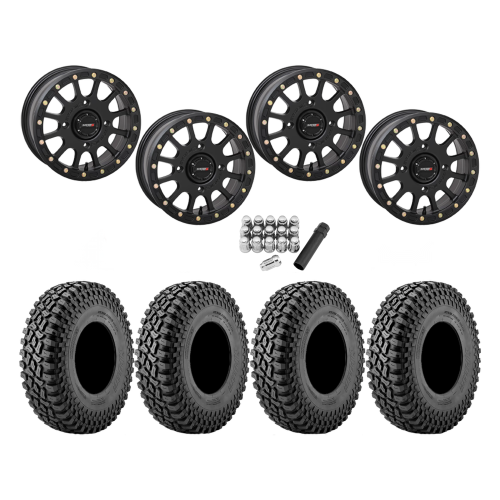 Incursion A/T 28x10-14 Tires on SB-5 Matte Black Beadlock Wheels Incursion A/T 28x10-14 Tires on SB-5 Matte Black Beadlock Wheels