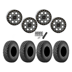 Incursion A/T 28x10-14 Tires on SB-7 Matte Titanium Beadlock Wheels