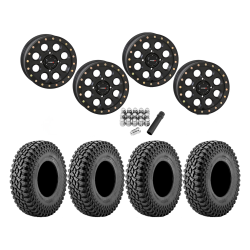 Incursion A/T 28x10-14 Tires on SB-7 Matte Black Beadlock Wheels