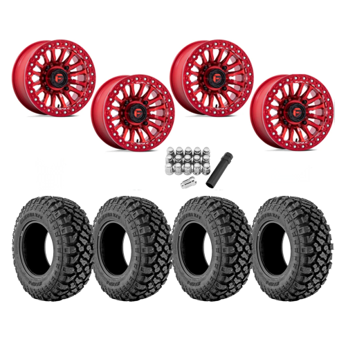 Kenda Klever X/T 32x10-15 Tires on Fuel Rincon Candy Red Beadlock Wheels Kenda Klever X/T 32x10-15 Tires on Fuel Rincon Candy Red Beadlock Wheels
