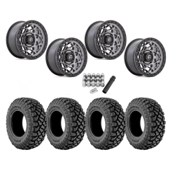 Kenda Klever X/T 32x10-15 Tires on Fuel Unit Matte Anthracite Wheels