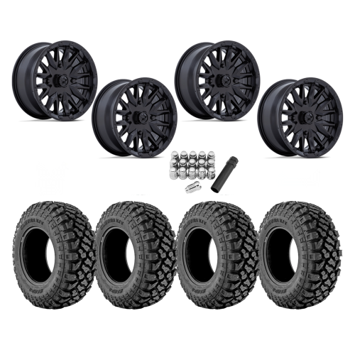 Kenda Klever X/T 28x10-14 Tires on MSA M49 Creed Matte Black Wheels